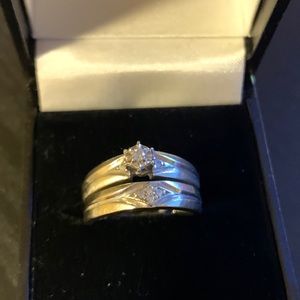 Ring set - engagement and wedding band preowned